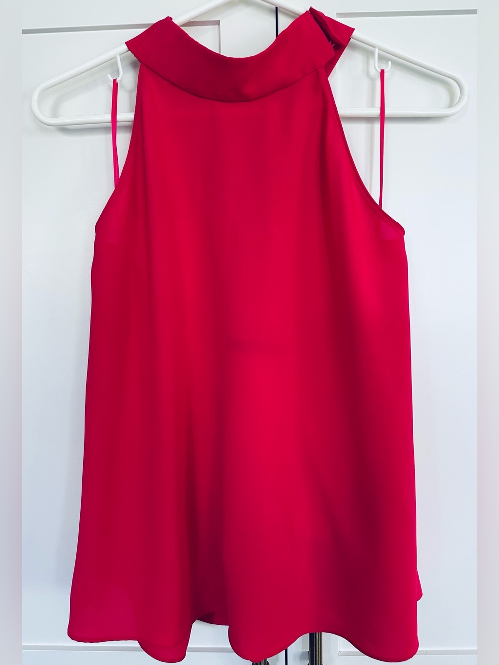 Zara Chiffon Knot-Back Halter Top (Size S)